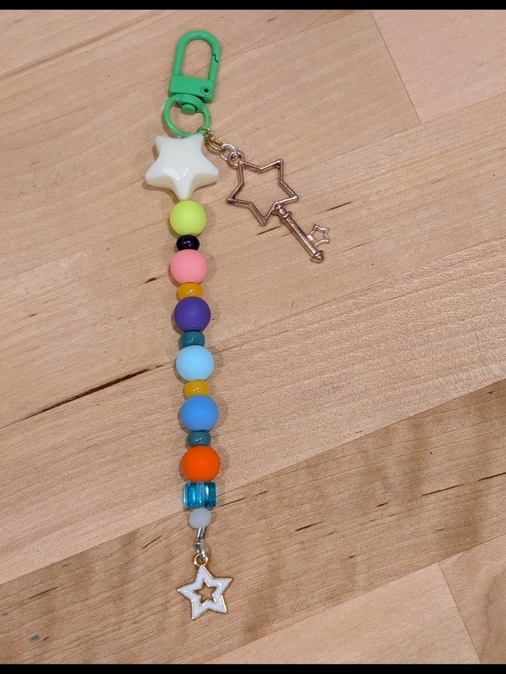 Star Bead Keychain Bag Charm- Multicolor